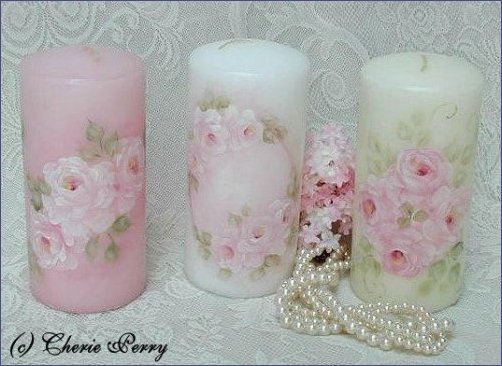 Hand Painted, Scented Candles
